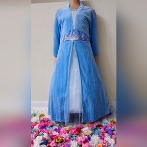 "Enchanting Inspired Girls Elsa Dress With Accessories"